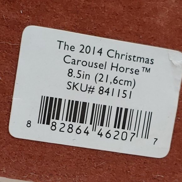 Lenox Christmas Carousel Horse  [ 2014 ] Height: 8 3/4 in - Picture 7 of 10